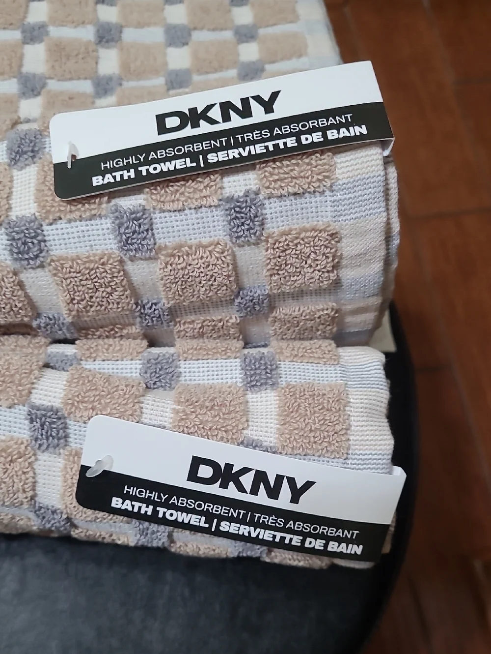 DKNY check Multi Doeskin Bath Towel Set